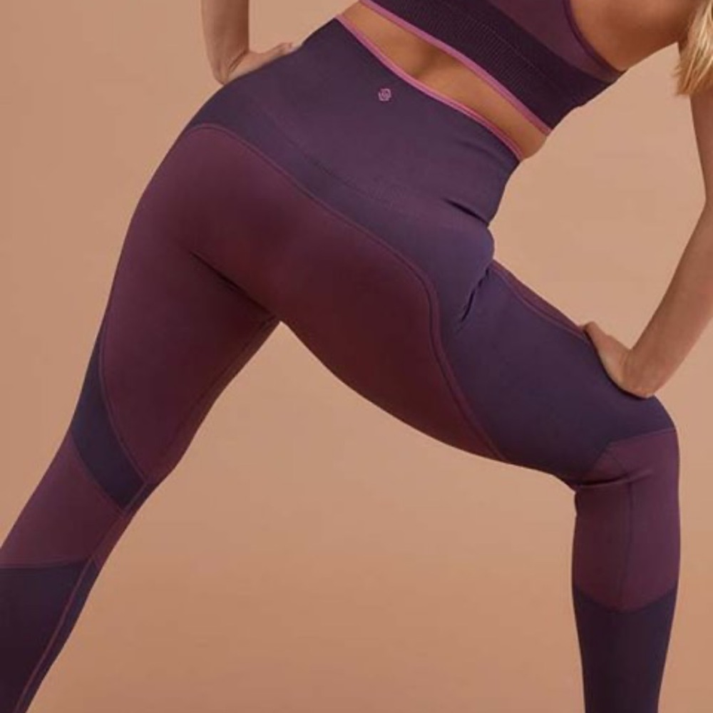 ThirdLove Power Purple Flex Seamless Compression High-Waist Leggings - Picture 3 of 13